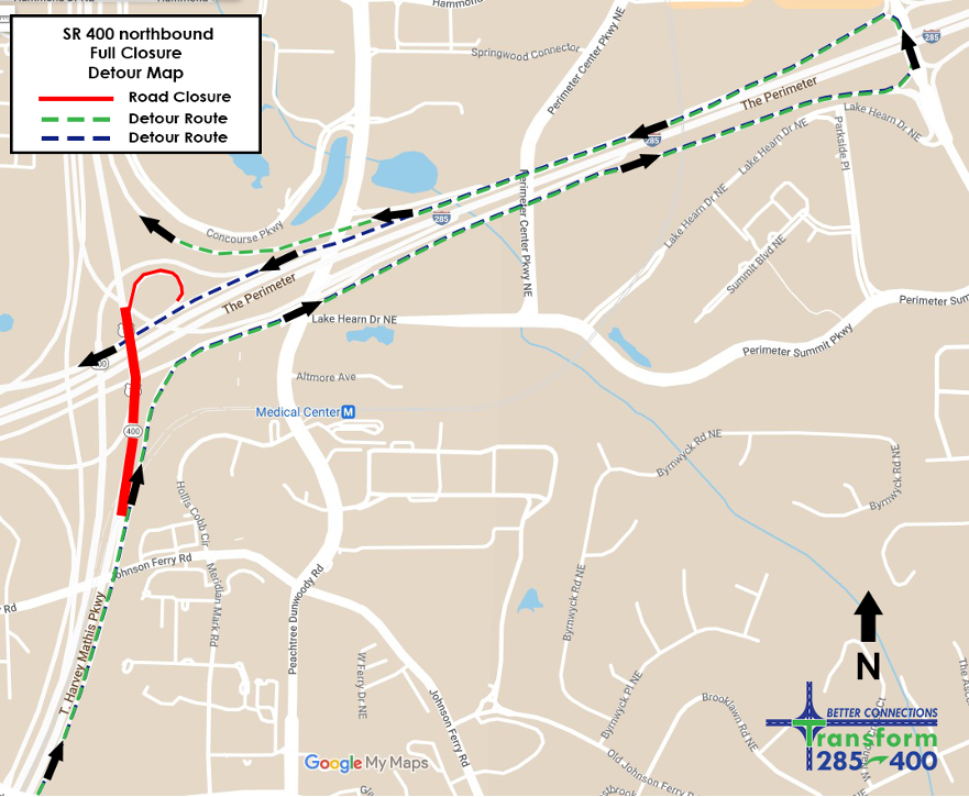 Transform 285:400- Full Closure of SR 400 Northbound