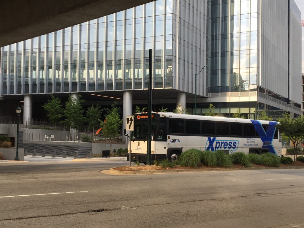 Xpress Bus Infront Of Park Center Perimeter Connects